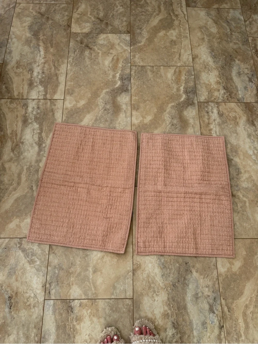 UGG Dusty Rose Quilted Pillow Shams (2)